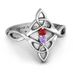 Yaffie ™ Customised Celtic Sparkle Ring Featuring Interwoven Infinity Band