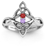 Yaffie ™ Customised Celtic Sparkle Ring Featuring Interwoven Infinity Band