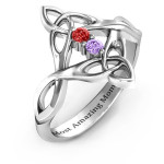 Yaffie ™ Customised Celtic Sparkle Ring Featuring Interwoven Infinity Band