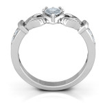 Yaffie™ Custom-made Personalised Claddagh Heart Cut Ring with Stunning Accents