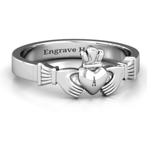 Yaffie ™ Custom-Made Personalised Claddagh Ring in Timeless Style