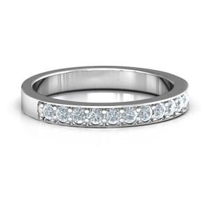 Yaffie ™ Custom-Made Personalised Classic Half Eternity Ring