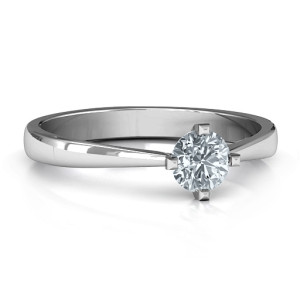 Yaffie ™ Custom Classic Round Solitaire Ring with Personal Touch