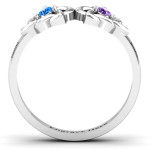 Yaffie ™ Customised Double Celtic Gemstone Ring for a Personal Touch