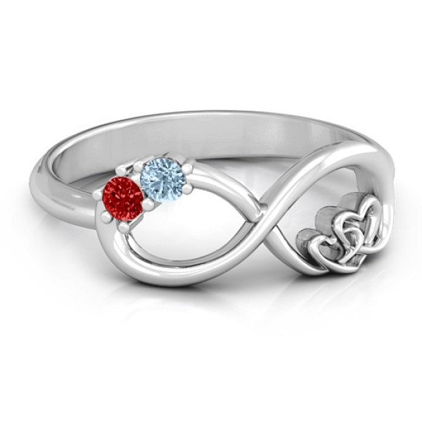 Yaffie ™ Custom Made Personalised Double Infinity Ring - Show Your Love Doubled!