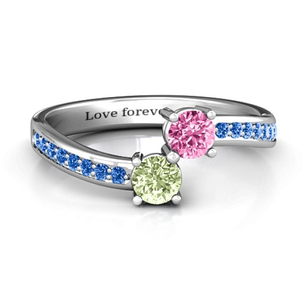 Yaffie™ Customised Elegant Accent Ring with Two Stones