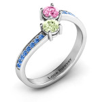 Yaffie™ Customised Elegant Accent Ring with Two Stones