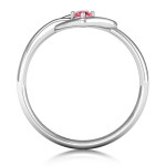 Yaffie ™ Custom Made Personalised Heart Infinity Ring with Forget Me Knot Design
