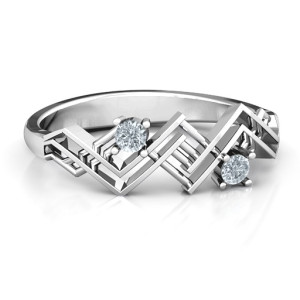 Yaffie ™ Custom Made Personalised Geometric Glamor Ring
