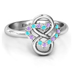 Yaffie ™ Custom Made Infinite Love Rings with Stones - Personalised for You