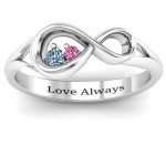 Yaffie ™ Custom-Made Personalised Infinity Love Nest Ring for a Unique and Memorable Gift