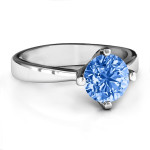 Yaffie Custom-Made Personalised Large Solitaire Ring with Stone