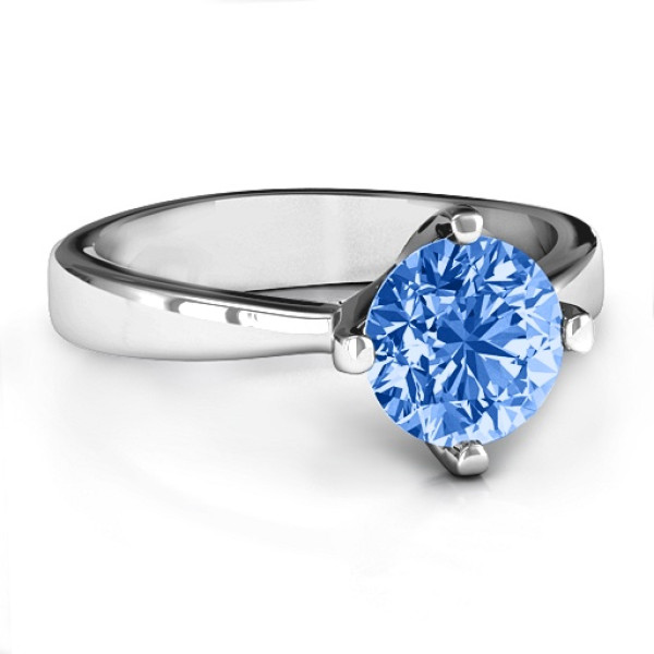 Yaffie Custom-Made Personalised Large Solitaire Ring with Stone