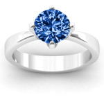 Yaffie Custom-Made Personalised Large Solitaire Ring with Stone