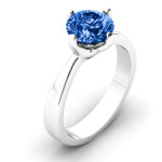 Yaffie Custom-Made Personalised Large Solitaire Ring with Stone