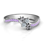 Yaffie ™ Customised Light Up My Life Ring with Accent Stones - Personalised for You