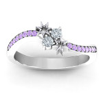 Yaffie ™ Customised Light Up My Life Ring with Accent Stones - Personalised for You