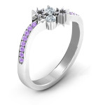 Yaffie ™ Customised Light Up My Life Ring with Accent Stones - Personalised for You