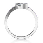 Yaffie ™ Customised Light Up My Life Ring with Accent Stones - Personalised for You