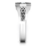 Yaffie ™ Custom Makes Personalised Celtic Knot Signet Ring for Men