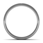Yaffie ™ Custom-Made Personalised Tungsten Ring for Men with Brushed Centre and Cross Design