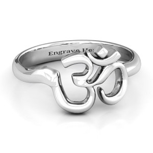 Yaffie ™ Custom-made Personalised Ring with Om Sound of Universe