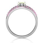Yaffie™ Custom-Made Personalised Pear Ring with Accents and Flair