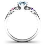 Custom Made Personalised Quad Infinity Ring with Center Stone and Dual Accent Ring by Yaffie™