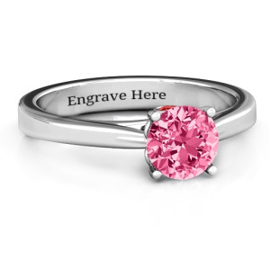 Yaffie ™ Custom-Made Royal Tulip Ring with Bezel Collar Stone, Personalised just for You