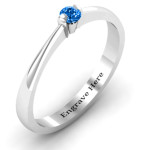 Yaffie ™ Custom Semi Bezel Set Solitaire Ring for Personalised Touch