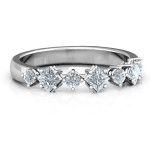 Yaffie ™ Custom Heart-Shaped Band Ring with Personalization