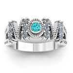 Yaffie ™ Customizable Split Shank Ring with Stone Filling, Personalised for Moms