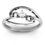 Yaffie ™ Custom Made Personalised Split Shank Swirl Ring