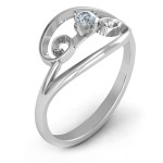 Yaffie ™ Custom Made Personalised Split Shank Swirl Ring