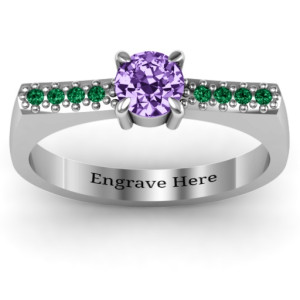 Yaffie™ Custom Made Personalised Square Shoulder Ring