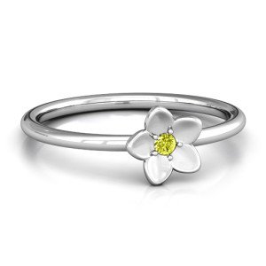 Yaffie ™ Custom-Made 'Azelie' Flower Ring - Personalised Stackr
