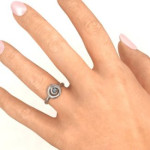 Yaffie ™ Customised Swirling Desire Ring for Personalization