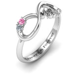 Yaffie ™ Custom-Made Personalised 210 Stone Infinity Ring for Nana