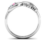 Yaffie ™ Custom-Made Personalised 210 Stone Infinity Ring for Nana