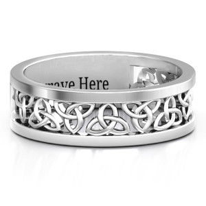 Yaffie ™ Custom-Made Men Ring - Personalised with Celtic Wreath Design