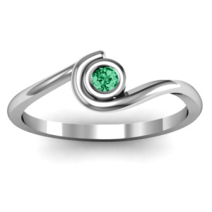 Customised Curved Bezel Ring - Handcrafted by Yaffie ™ with Personalization