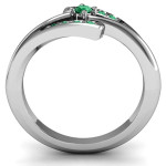 Yaffie™ Custom-Made Double Bypass Channel Set Accent Ring with Personalization