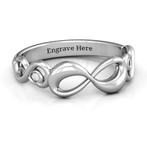 Yaffie ™ Customised Groovy Infinity Ring with Personal Touch