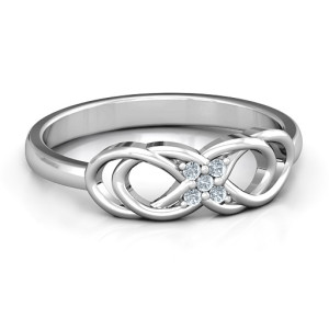 Customizable Infinity Knot Ring with Accents - Handcrafted by Yaffie ™