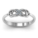 Customizable Infinity Knot Ring with Accents - Handcrafted by Yaffie ™