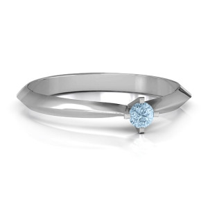 Yaffie ™ Customised Knife Edge Solitaire Ring - Personalised for You