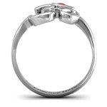 Yaffie ™ Customised Om Sound of Universe Ring with Round Stone for Personalization