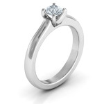 Yaffie ™ Custom-Made Personalised Solitaire Ring with a Simple Design