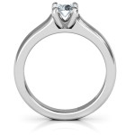 Yaffie ™ Custom-Made Personalised Solitaire Ring with a Simple Design