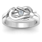 Yaffie ™ Customised Snake Lover Knot Ring for Personalization